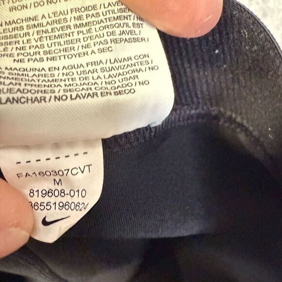 Nike Pro Womens Size Large Elastic Waist Cropped Leggings Black Pull On - Picture 5 of 7